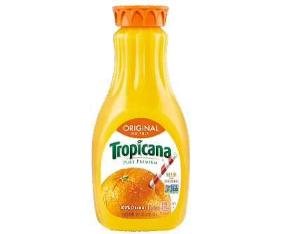 Nutrition Tropicana Orange Juice, No Pulp, 52 Fl Oz