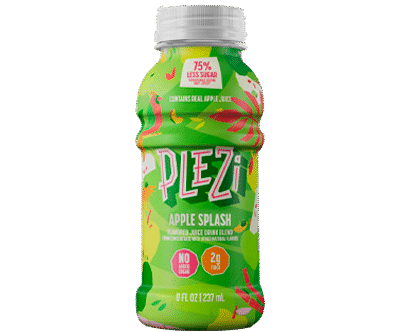 PLEZi Flavored Kids Juice Drink – Apple Splash Fruit Juice Drink Blend