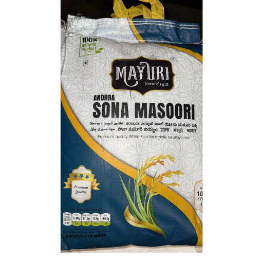 Sonamasoori Raw Rice 10kg Mayur